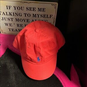 Polo by Ralph Lauren Red Cap with Blue Logo